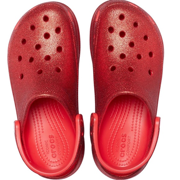 CROCS Shoes Iso Crocs Classic Bae Glitter Clog In Flame Poshmark